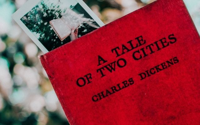 Charles Dickens A Tale of two Cities Book with a Red Cover